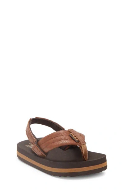 Reef Kids' Little Ahi Flip Flop In Brown