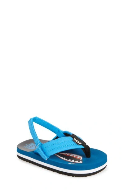 Reef Kids' Little Ahi Flip Flop In Sharky Ocean