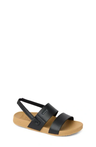Reef Kids' Little Cushion Vista Slingback Sandal In Black
