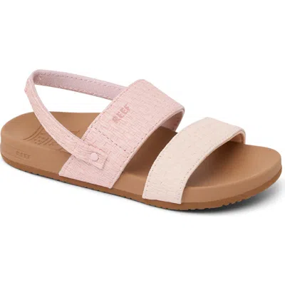 Reef Kids' Little Cushion Vista Slingback Sandal In Pink
