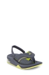 Reef Kids' Little Fanning Flip Flop In Lime/navy