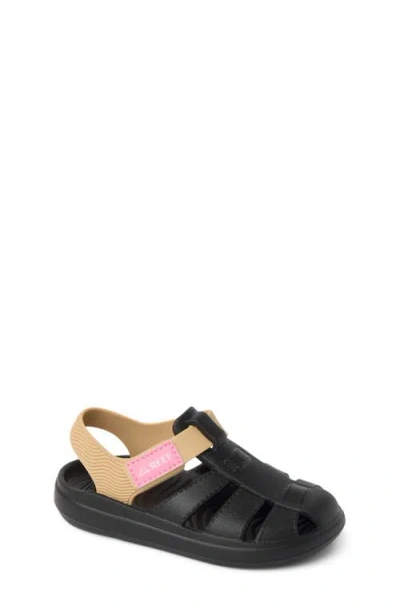 Reef Kids' Totally Beachin Sandal In Black