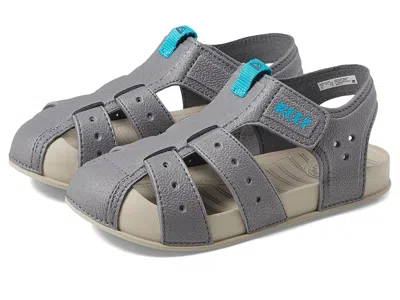Reef Kids Water Beachy (little Kid/big Kid) Boy's Shoes Oak/grey/aqua : 13 Little Kid M
