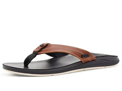 Reef Leather Offshore Men's Sandals Copper/dark Brown: 10 D - Medium In Orange