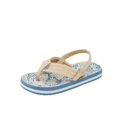 Reef Kids' Little Ahi Blue / Tan Palm Cj6622 Toddler In Brown
