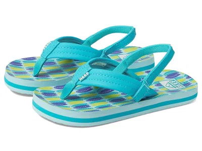 Reef Little Ahi (infant/toddler/little Kid) Boy's Shoes Blue Fish : 12 Little Kid M