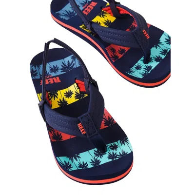 Reef Kids' Little Ahi Navy Palms Stripe Rf002345nps Toddler In Blue