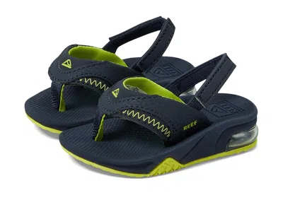 Reef Little Fanning (infant/toddler/little Kid) Boy's Shoes Lime/navy : 5 Toddler M