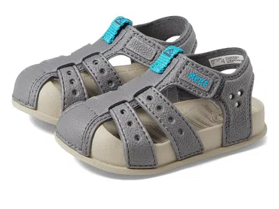 Reef Little Water Beachy Sandal (infant/toddler/little Kid) Boy's Shoes Oak/grey/aqua : 10 Toddler M