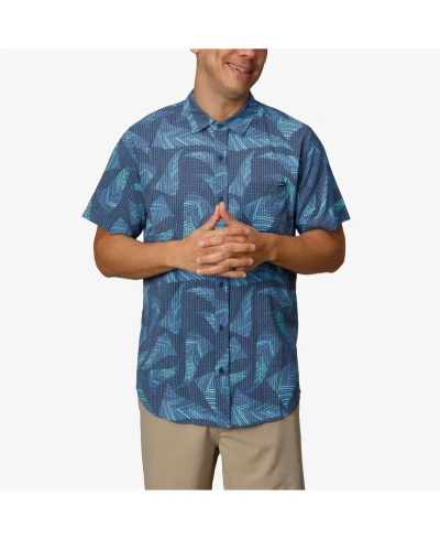 Reef Men's Bersin Short Sleeve Woven Shirt In Insignia Blue