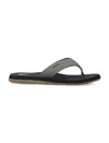 Reef Layback Perforated-strap Flip Flops In Black