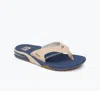 Reef Men's Fanning Flip-flops With Built-in Bottle Opener In Tan/navy/tan In Multi