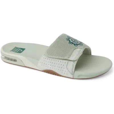 Reef Men's Fanning Slide Sandals In Grey In Green