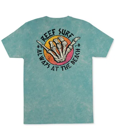 Reef Men's Grim Relaxed-fit Short Sleeve Graphic T-shirt In Turquoise Stone