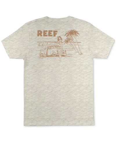 Reef Men's Hulagirly Short Sleeve T-shirt In Oatmeal Heather
