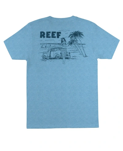 Reef Men's Hulagirly Short Sleeve T-shirt In Sky Blue Heather