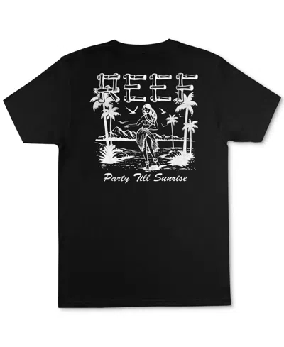 Reef Men's Islandgirl Short Sleeves T-shirt In Black