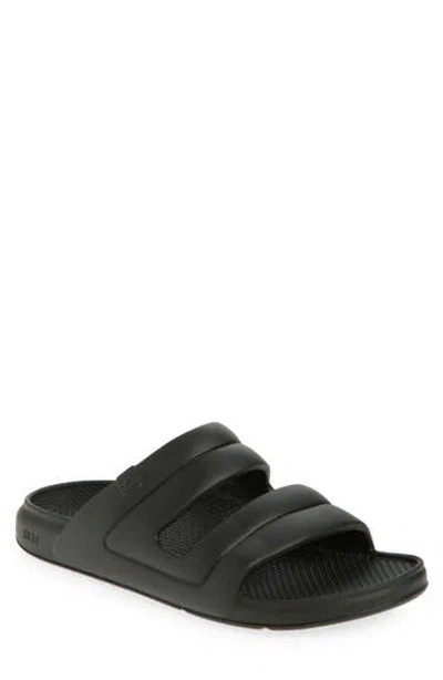 Reef Oasis Double Strap Slide Sandal In Black