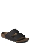 Reef Oasis Double Up Slide Sandal In Fossil/black