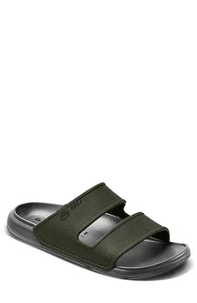 Reef Oasis Double Up Slide Sandal In Grey/olive