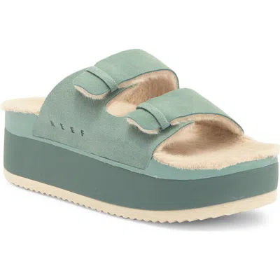 Reef Ojai Ciara Faux Fur Lined Platform Slide Sandal
