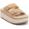 Reef Ojai Ciara Faux Shearling Lined Platform Slide Sandal In Neutral