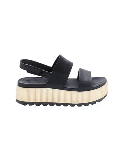 Pre-owned Reef Sandals In Black