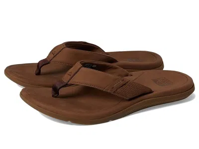 Reef Santa Ana Cj2902 Sandal Men's Us 11 Brown Leather Round Toe Slip-on Zogg41