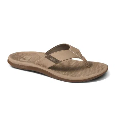 Reef Santa Ana Cj4017 Sandals Men's Sand Leather Round Toe Flip Flop Jax395 In Neutral