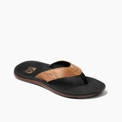 Reef Santa Ana Flip Flop In Black And Tan