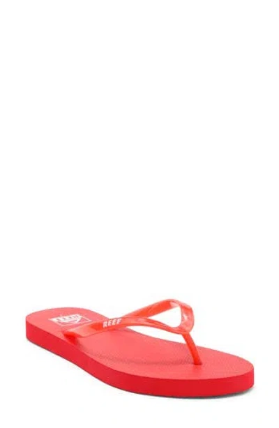 Reef Seaside Jelly Strap Flip Flop In Red