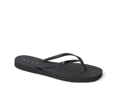 Reef Seaside Twist Flip Flop In Black
