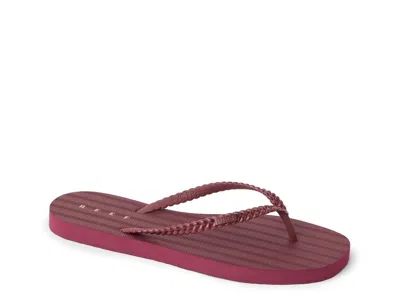 Reef Seaside Twist Flip Flop In Burgundy