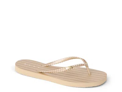Reef Seaside Twist Flip Flop In Gold