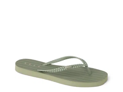 Reef Seaside Twist Flip Flop In Green
