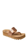 Reef Sol Hi Platform Sandal In Copper