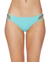 Reef Solid Strappy Bikini Bottom In Turquoise In Blue