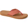 Reef Spring Woven Flip Flop In Orange