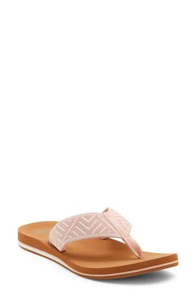 Reef Spring Woven Strap Flip Flop In Pink