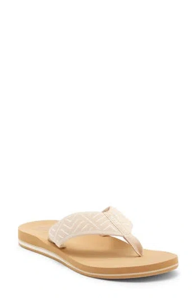 Reef Spring Woven Strap Flip Flop In Neutral