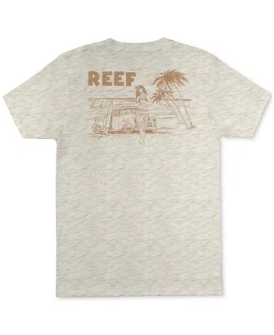 Reef T-shirts Men's Gray Hulagirly Print Short Sleeve Crew Neck Fts298 In Neutral