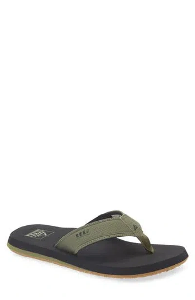 Reef The Layback Flip Flop In Black/olive