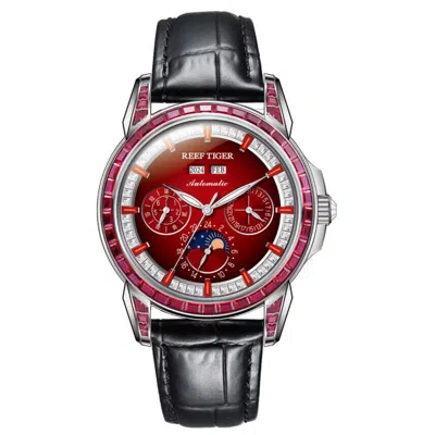 Pre-owned Reef Tiger Men Automatic Watch Luxury Mechanical Multi Dial Year Month Week Date
