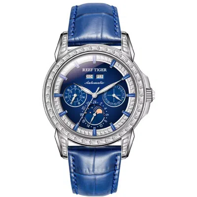 Pre-owned Reef Tiger Men Automatic Watch Luxury Mechanical Multi Dial Year Month Week Date