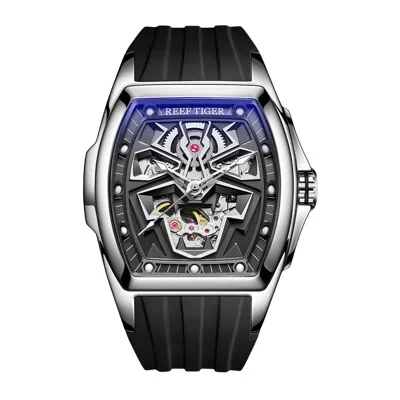 Pre-owned Reef Tiger Men's Mechanical Watch Waterproof Luminous Personality High-end Watch In Natural Color Shell