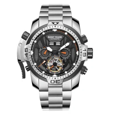 Pre-owned Reef Tiger Men Sport Automatic Mechanical Wrist Watch With Year Month Date Week