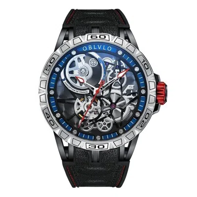 Pre-owned Reef Tiger Oblvlo Men Automatic Watch Luxury Mens Mechanical Wristwatches Skeleton Dial