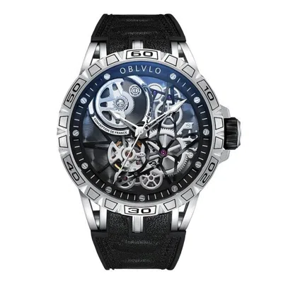 Pre-owned Reef Tiger Oblvlo Men Automatic Watch Luxury Mens Mechanical Wristwatches Skeleton Dial