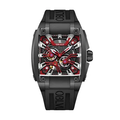 Pre-owned Reef Tiger Oblvlo Men Automatic Watch Luxury Watches Mechanical Wristwatch Square Skeleton