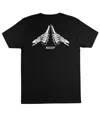 Reef Toast T-shirts Men's Black Skeleton Hand Short Sleeve Pullover Fts256 In Black